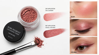 Loose mineral pigment used as blush, eyeshadow, and eyeliner